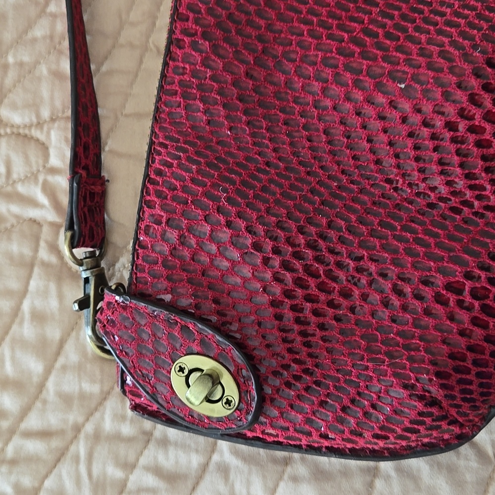 Joy Susan Python Mini Wristlet Clutch - Picture 4 of 12